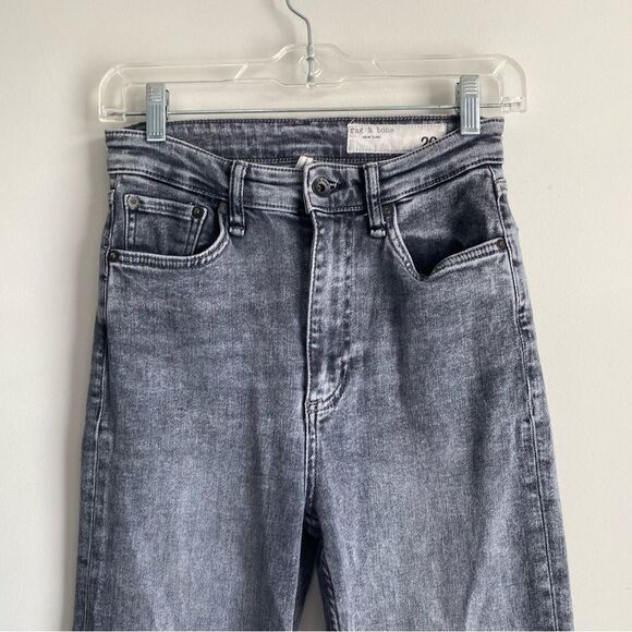 RAG & BONE Gray Casey High Rise Ankle Flared Jeans - Picture 2 of 8